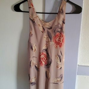 Beige flower dress